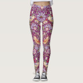 Strawberry Thief Red, William Morris Leggings (Vorderseite)