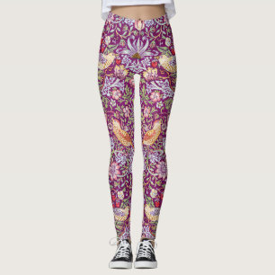 Strawberry Thief Red, William Morris Leggings