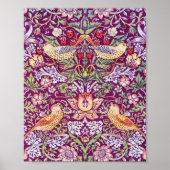 Strawberry Thief Red, William Morris Poster (Vorne)