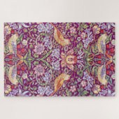 Strawberry Thief Red, William Morris Puzzle (Horizontal)