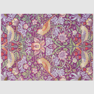 Strawberry Thief Red, William Morris Seidenpapier
