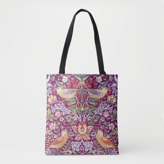 Strawberry Thief Red, William Morris Tasche (Vorderseite)