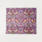 Strawberry Thief Red, William Morris Wandteppich (Vorderseite (Horizontal))