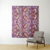 Strawberry Thief Red, William Morris Wandteppich (Beispiel)