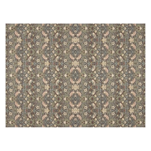 Strawberry Thief von William Morris Chocolate Tischdecke (Vorderseite (Horizontal))