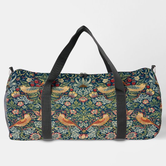 Strawberry Thief von William Morris Duffle Bag (Rückseite)