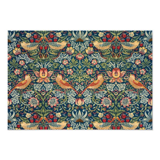 Strawberry Thief von William Morris Fotodruck (Vorne)