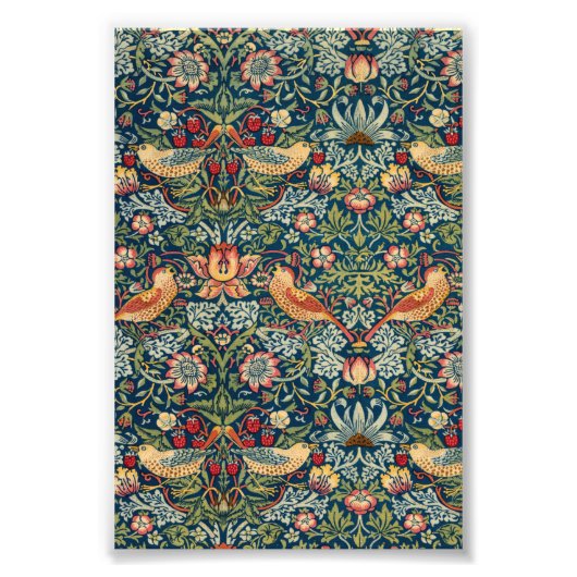 Strawberry Thief von William Morris Fotodruck (Vorne)