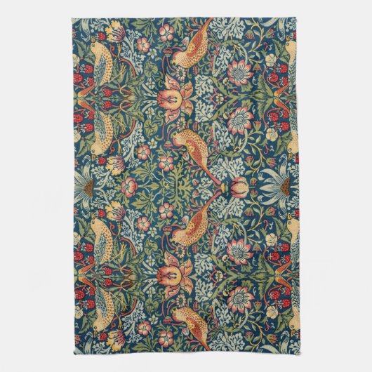 Strawberry Thief von William Morris Geschirrtuch (Vertikal)