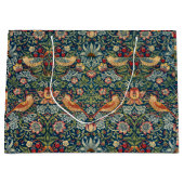Strawberry Thief von William Morris Große Geschenktüte (Vorderseite)