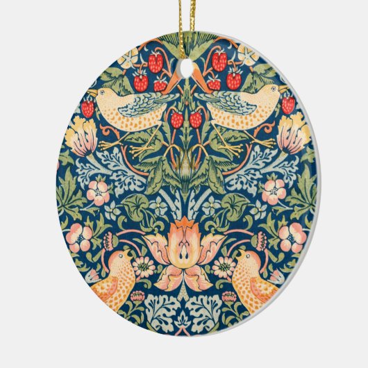 Strawberry Thief (von William Morris) Keramik Ornament (Links)