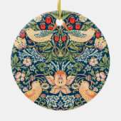 Strawberry Thief (von William Morris) Keramik Ornament (Hinten)