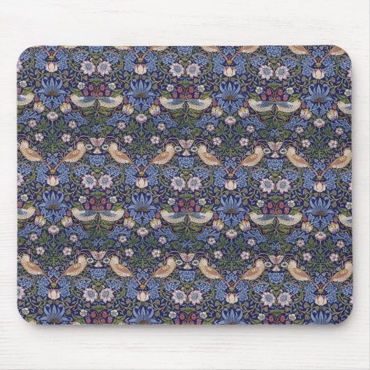 Strawberry Thief von William Morris Mousepad (Vorne)