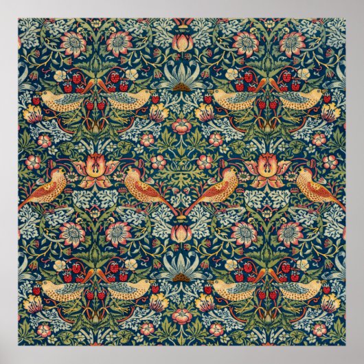 Strawberry Thief von William Morris Poster (Vorne)