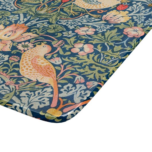 Strawberry Thief (von William Morris) Schneidebrett (Ecke)