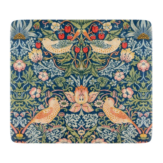 Strawberry Thief (von William Morris) Schneidebrett (Vorderseite)