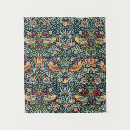 Strawberry Thief von William Morris Wandteppich (Vorderseite)