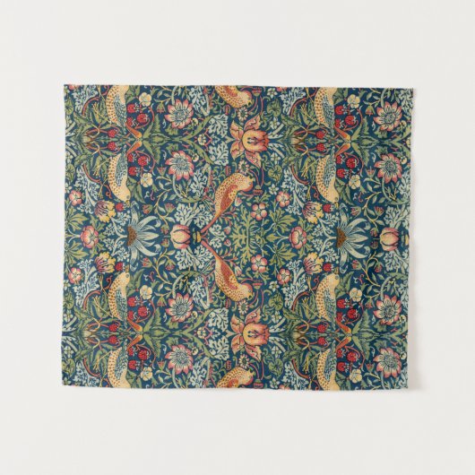 Strawberry Thief von William Morris Wandteppich (Vorderseite (Horizontal))