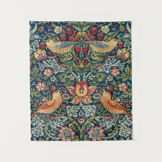 Strawberry Thief von William Morris Wandteppich (Vorderseite)