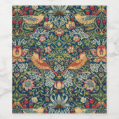 Strawberry Thief von William Morris Weinetikett (Einzelnes Label)