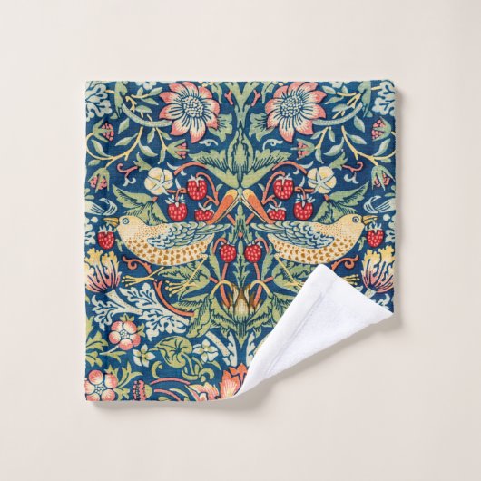 Strawberry Thief, William Morris Badhandtuch Set (Waschlappen)