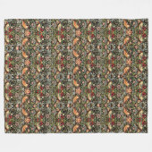 Strawberry Thief William Morris Fleecedecke (Vorderseite (Horizontal))