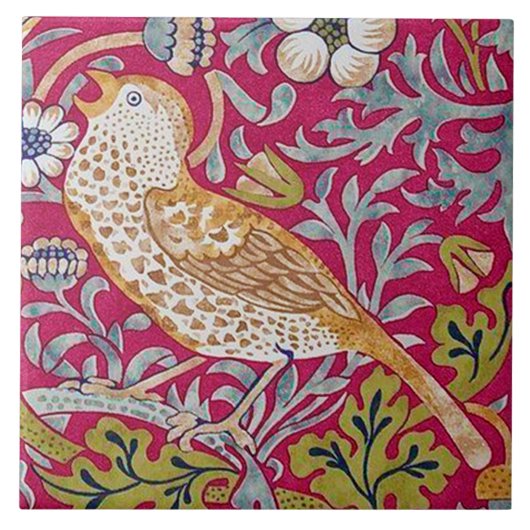 Strawberry Thief, William Morris Fliese (Vorderseite)