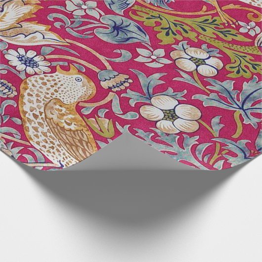 Strawberry Thief, William Morris Geschenkpapier (Ecke)