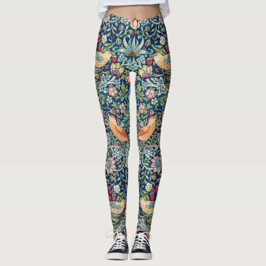 Strawberry Thief, William Morris Leggings (Vorderseite)