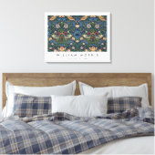 Strawberry Thief William Morris Leinwanddruck (Insitu (Schlafzimmer))