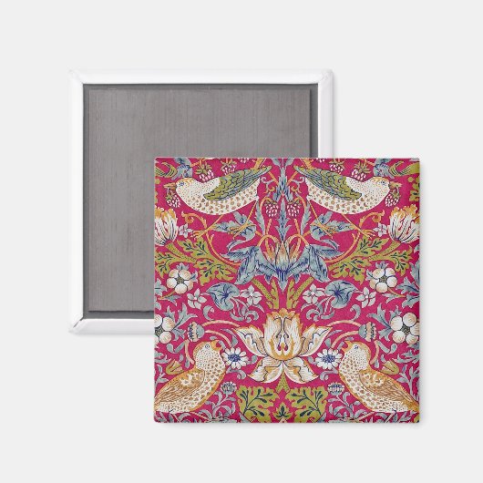 Strawberry Thief, William Morris Magnet (Vorderseite/Rückseite)