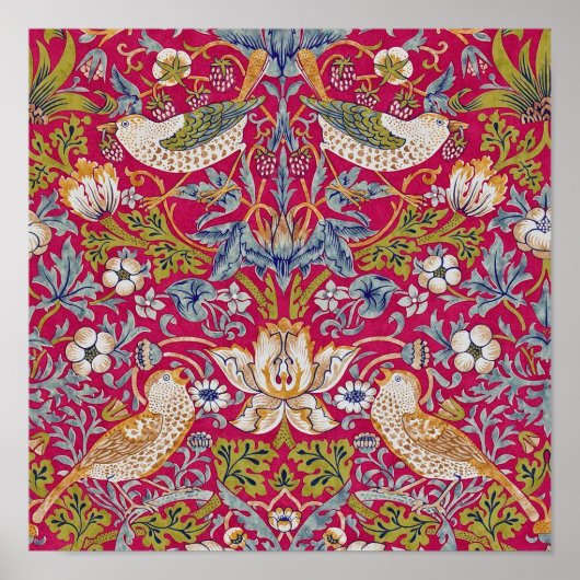 Strawberry Thief, William Morris Poster (Vorne)