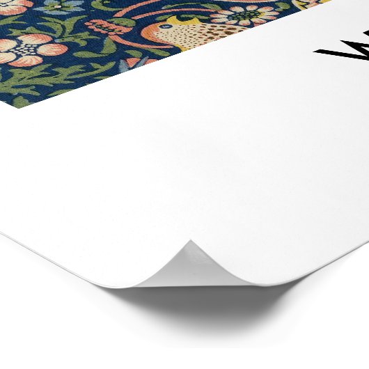 Strawberry Thief William Morris Poster (Ecke)