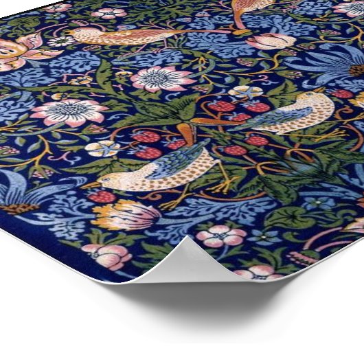 Strawberry Thief William Morris, Poster (Ecke)