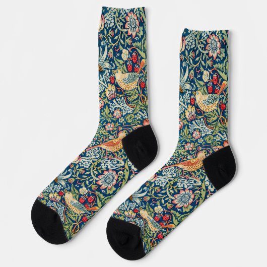 Strawberry Thief, William Morris Socken (Linkes Detail)
