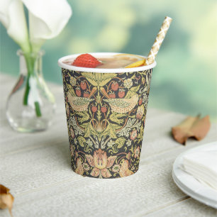 Strawberry Thieves Vintage Hochzeitsset Pappbecher