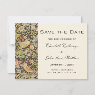 Strawberry Thieves Vintage Hochzeitsset Save The Date