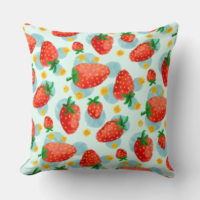 Strawberry Throw Kissen (Vorderseite)