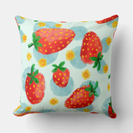 Strawberry Throw Pillow Kissen