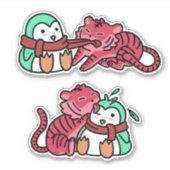 Strawberry Tiger & Mint Pinguin Sticker Pack ver.1 (Vorderseite)