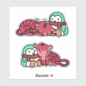 Strawberry Tiger & Mint Pinguin Sticker Pack ver.2 (Blatt)