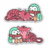 Strawberry Tiger & Mint Pinguin Sticker Pack ver.2 (Vorderseite)