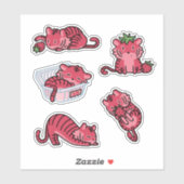 Strawberry Tiger Sticker Pack (Blatt)