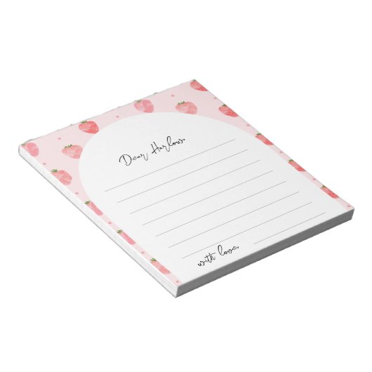 Strawberry Time Kapsel Notepad Notizblock (angewinkelt)