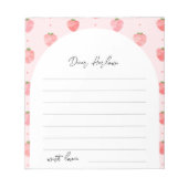 Strawberry Time Kapsel Notepad Notizblock (Vorderseite)