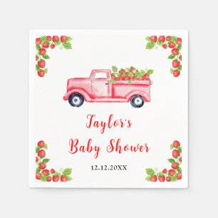 Strawberry Truck Baby Dusche Serviette