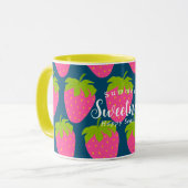 Strawberry Turquoise Blue Tasse (Vorderseite Links)