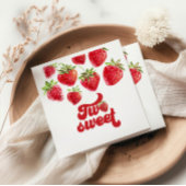 Strawberry Two Sweet 2. Geburtstag Serviette