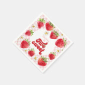 Strawberry Two Sweet 2. Geburtstag Serviette (Ecke)