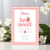 Strawberry Two Sweet 2nd Birthday Party Einladung